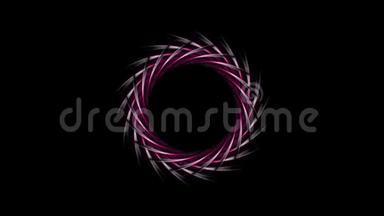 紫色圆圈抽象标志黑色<strong>背景视频</strong>动画
